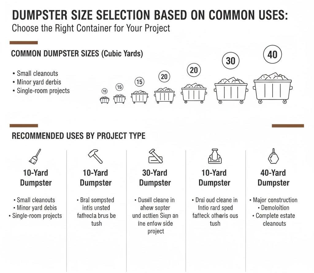 Dumpster Size Selection Based on Common Uses