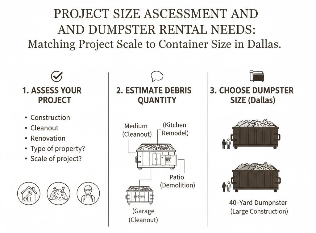 Project Size Assessment and Dumpster Rental Needs