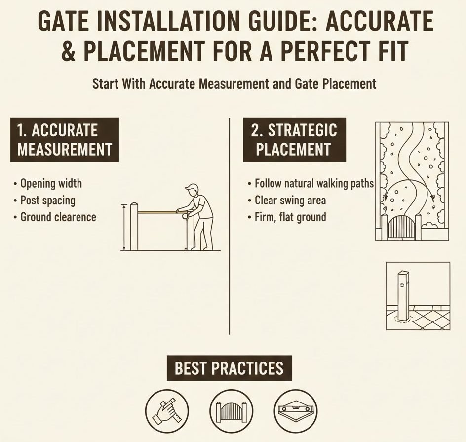 Easy Installation Ideas For Walk-Through Pedestrian Gates 1 Start With Accurate Measurement and Gate Placement