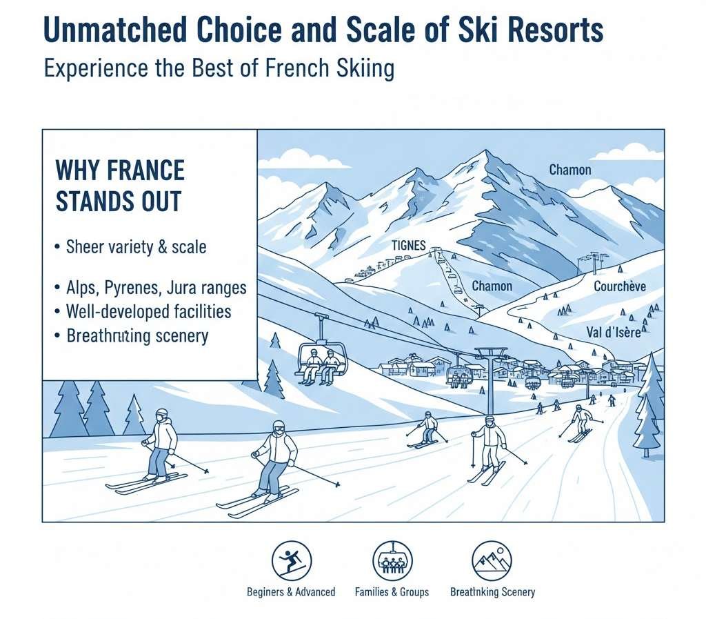 Unmatched Choice and Scale of Ski Resorts