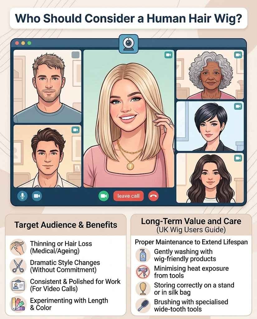 Confidence Factor: Why Human Hair Wigs Are Becoming a Mainstream Beauty Essential 2 Who Should Consider a Human Hair Wig?