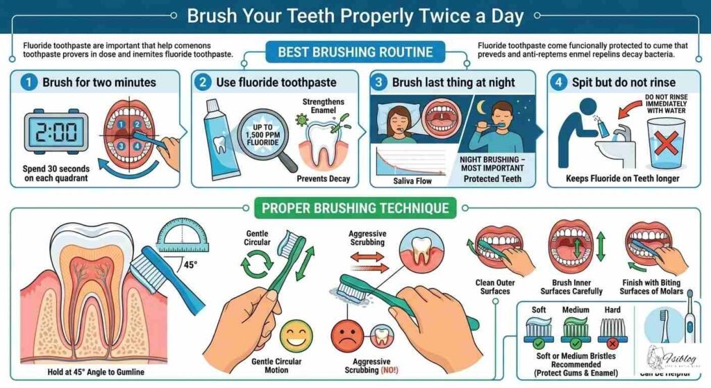Brush Your Teeth Properly Twice a Day