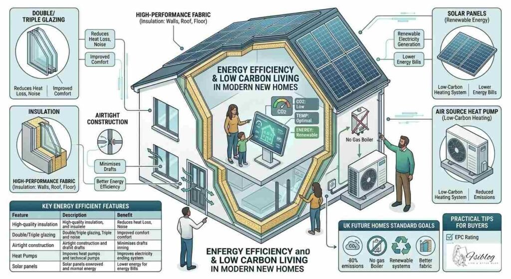 Energy Efficiency and Low Carbon Living in the Way That New Homes Are Built Today