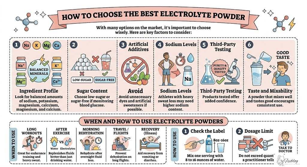 Top 4 Electrolyte Powders for Hydration, Energy, and Performance 2 How to Choose the Best Electrolyte Powder