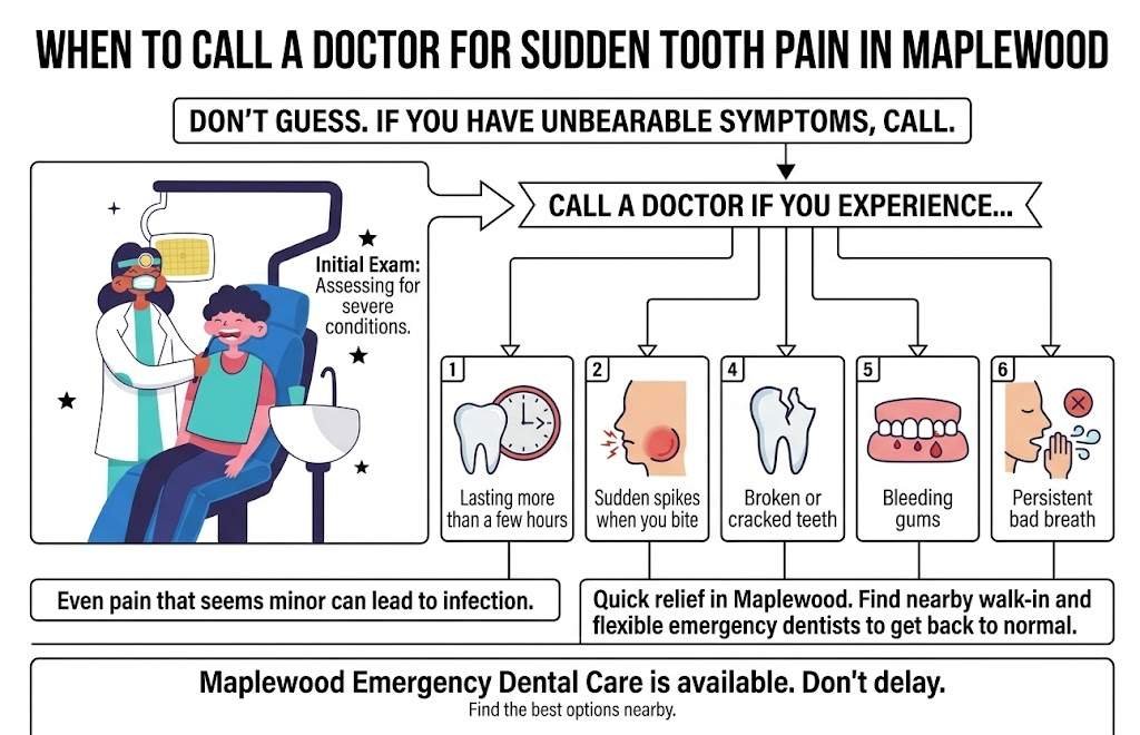 Emergency Dentist In Maplewood: Tips For Handling Sudden Tooth Pain 1 When to Call a Doctor for Sudden Tooth Pain in Maplewood