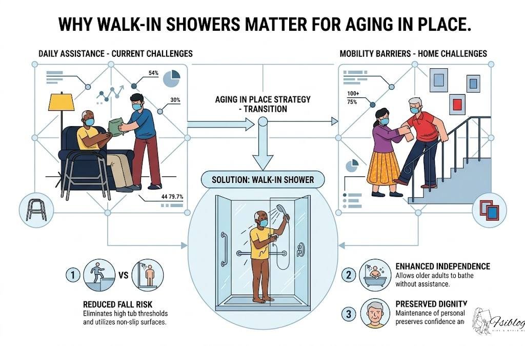 Why Walk-In Showers Matter for Aging in Place
