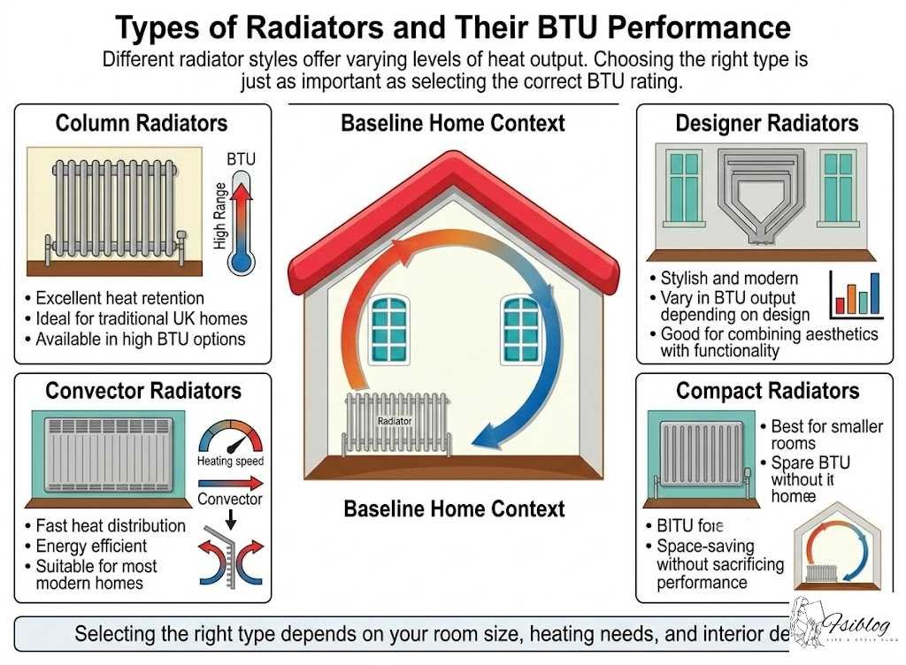 Types of Radiators and Their BTU Performance
