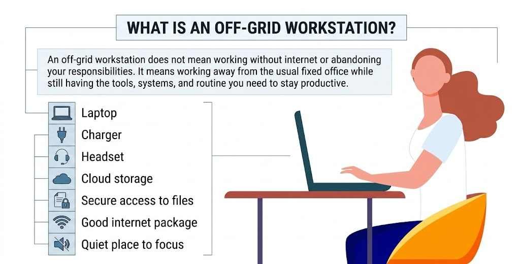What is an off-grid workstation?