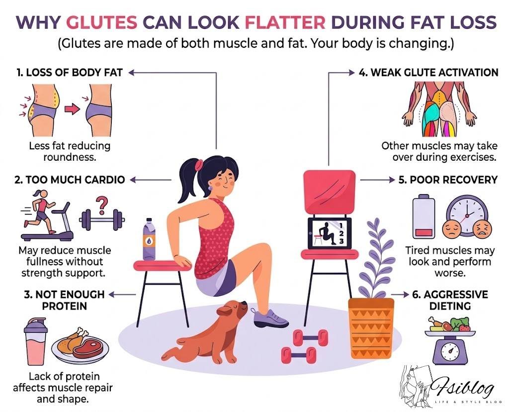 Why Glutes Can Look Flatter During Fat Loss