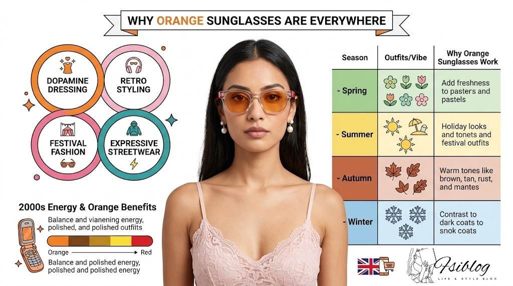 Why Orange Sunglasses Are Everywhere