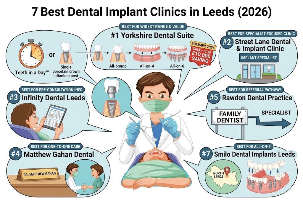 7 Best Dental Implant Clinics in Leeds for 2026