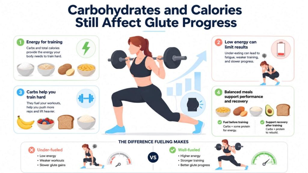 Carbohydrates and Calories Still Affect Glute Progress