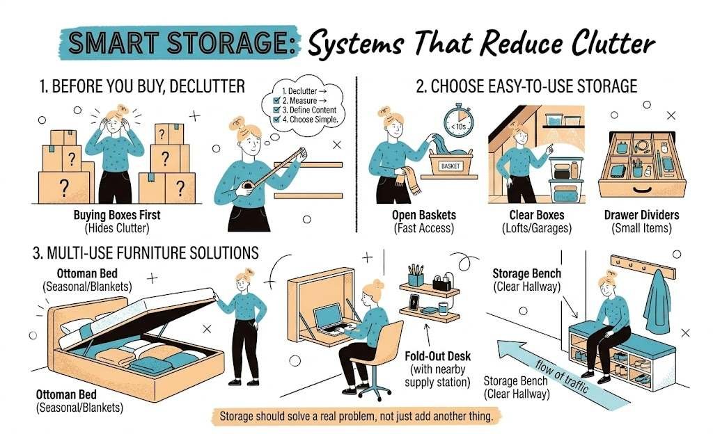 Choose Storage That Reduces Future Clutter