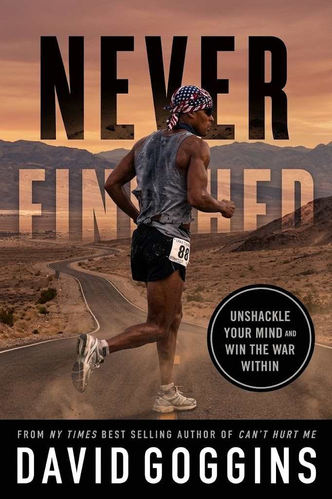 Never Finished 1 Never Finished David Goggins book cover for a Motivation review about discipline, setbacks and mental resilience