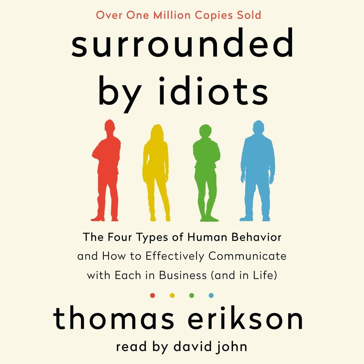 Surrounded by Idiots Review and Communication Lessons 1 Surrounded by Idiots by Thomas Erikson book cover featuring the four-colour communication model