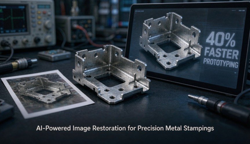  AI-powered image restoration helps hardware teams fix blurry macro photos of metal stampings to boost prototyping speed by 40%.
