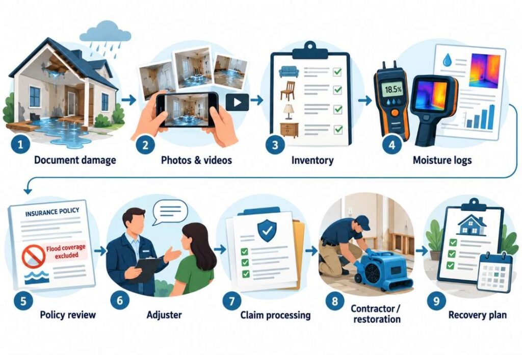 Essential Disaster Preparedness: Protecting Residential Properties From Severe Storms & Water Ingres 2 Navigating Insurance Claims And Long-Term Recovery